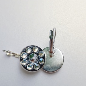 Cercei cu cristale Swarovski Crisyal Clear si Preciosa Comet Argent, moderni, tineresti 16mm - bijuterii - cercei - cercei lungi - Artynos.ro