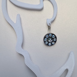 Cercei cu cristale Swarovski Crisyal Clear si Preciosa Comet Argent, moderni, tineresti 16mm - bijuterii - cercei - cercei lungi - Artynos.ro