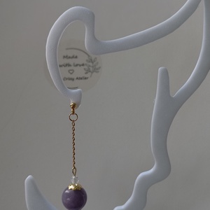 Cercei Angeli albastru pal 12mm si tortite placate cu aur 18K - bijuterii - cercei - cercei din pietre semiprețioase - Artynos.ro