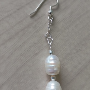 Set cercei si bratara Argint si Perle albe 10 cu 8 mm eleganta atemporala - bijuterii - seturi de bijuterii - Artynos.ro