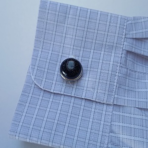 Capac nasturi tip buton cu Piatra Soarelui 14mm - bijuterii - butoni de manșetă - Artynos.ro