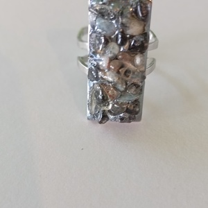 Inel handmade argintiu cu pietre Citrin - bijuterii - inele - inele cu pietre semiprețioase - Artynos.ro