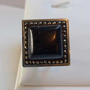 Inel handmade cu Piatra Soarelui si Marcasite - bijuterii - inele - inele cu pietre semiprețioase - Artynos.ro