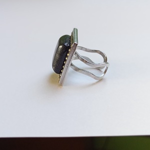 Inel handmade cu Piatra Soarelui si Marcasite - bijuterii - inele - inele cu pietre semiprețioase - Artynos.ro