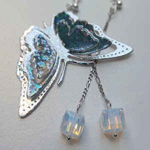 Ceri din argint cu Swarovski Cube Aurore Boreale - bijuterii - cercei - cercei din argint - Artynos.ro