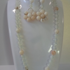 Set Opal alb african  8mm si argint - bijuterii - seturi de bijuterii - Artynos.ro