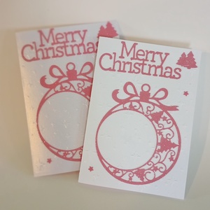 Felicitare Merry Pink Crhistmas - casă & stil de viață - produse de papetărie - invitații, felicitări - Artynos.ro