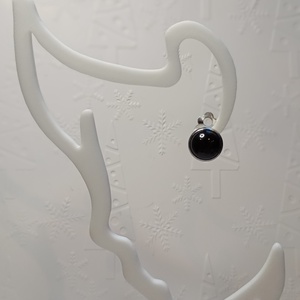 Cercei clips cu Onix negru 10mm - bijuterii - cercei - cercei din pietre semiprețioase - Artynos.ro