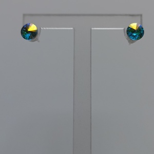 Cercei din argint cu cristal Swarovski Aurore Boreale 6mm - bijuterii - cercei - cercei din argint - Artynos.ro