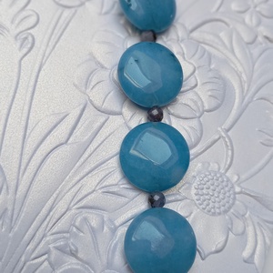Bratara handmade cu Calcedonie si Tanzanit  - bijuterii - brățări - brățări din pietre semiprețioase - Artynos.ro
