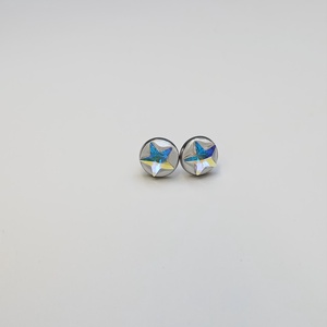 Cercei argintii Steluta Swarovski 10mm - Artynos.ro