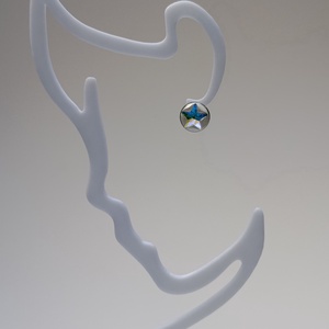 Cercei argintii Steluta Swarovski 10mm - bijuterii - cercei - cercei din mărgele - Artynos.ro