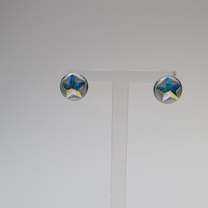 Cercei argintii Steluta Swarovski 10mm - bijuterii - cercei - cercei din mărgele - Artynos.ro