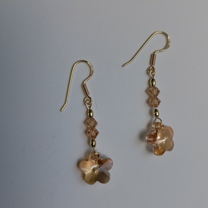 Cercei din argint placat cu aur 18K si cristale Swarovski - bijuterii - cercei - cercei din mărgele - Artynos.ro