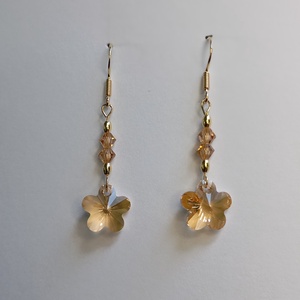 Cercei din argint placat cu aur 18K si cristale Swarovski - Artynos.ro