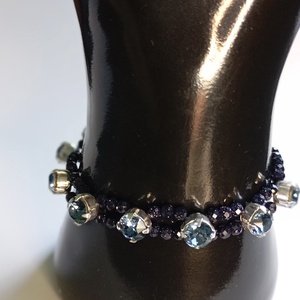 Bratara cu Piatra Soarelui si cristale Swarovski Montana  - bijuterii - brățări - brățări din mărgele - Artynos.ro