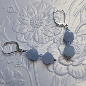 Set bijuterii Aquamarin si cristale Swarovski Light Sapphire 5mm - bijuterii - seturi de bijuterii - Artynos.ro