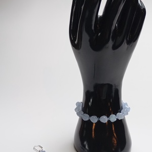 Set bijuterii Aquamarin si cristale Swarovski Light Sapphire 5mm - bijuterii - seturi de bijuterii - Artynos.ro