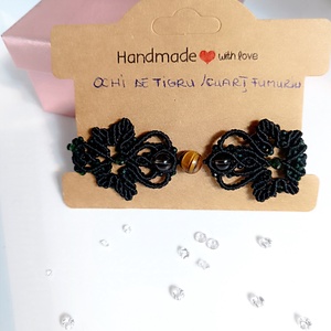 Brățară macrame ochi de tigru  - bijuterii - brățări - brățări împletite - Artynos.ro