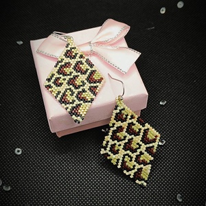 Cercei romb Animal Print Myiuki  - bijuterii - cercei - cercei agățați - Artynos.ro