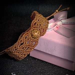 Brățară micromacrame celtica cu Jasp, Bijuterii, Brățări, Brățară împletită, brățară din fire, Împletitură, Înnoda, ARTYNOS