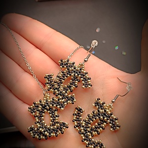 Set bijuterii inox broderie mărgele Myiuki  - Artynos.ro