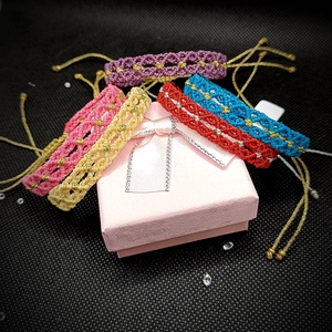   Brățară micro macrame cu Glitter  - Artynos.ro