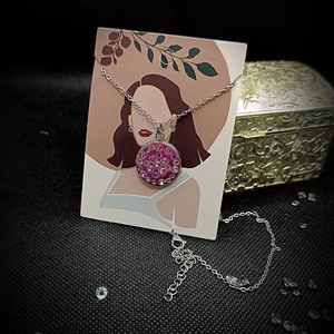 Colier roz inox cu pandantiv cristale Swarovski  - Artynos.ro