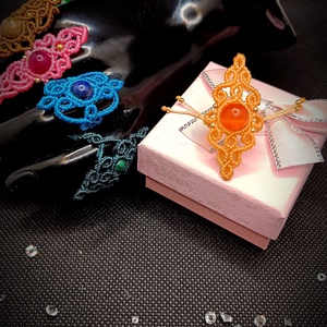 Inele Boho Micromacrame Cu Piatra Semiprețioasa  - bijuterii - inele - inele de piatră - Artynos.ro