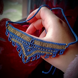 Colier Micromacrame Tribal Cu Bilute - bijuterii - coliere - colier y - Artynos.ro