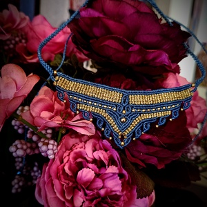 Colier Micromacrame Tribal Cu Bilute - bijuterii - coliere - colier y - Artynos.ro