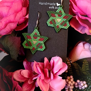 Cercei nod celtic broderie mărgele Myiuki , Bijuterii, Cercei, Cercei agățați, Împletituri, broderie cu mărgele, ARTYNOS