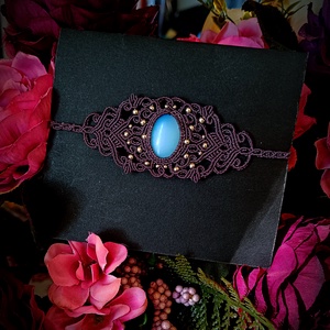 Brățară micromacrame cu Opal și biluțe Myiuki  - bijuterii - brățări - brățară împletită, brățară din fire - Artynos.ro