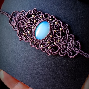 Brățară micromacrame cu Opal și biluțe Myiuki  - bijuterii - brățări - brățară împletită, brățară din fire - Artynos.ro