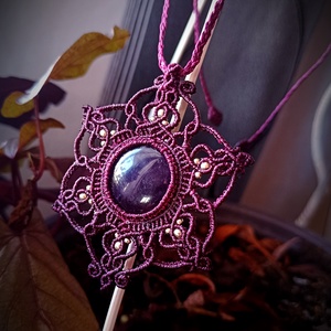 Pandantiv Talisman Mandala Micromacrame cu Ametist  - casă & stil de viață - accesorii pentru decorat casa - decorațiuni cu tematică spirituală - mandala - Artynos.ro Pandantiv Talisman Mandala Micromacrame cu Ametist  - casă & stil de viață - accesorii pentru decorat casa - decorațiuni cu tematică spirituală - mandala - Artynos.ro