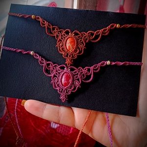 Colier Princess Micromacrame cu Jasp  - bijuterii - coliere - chockere - Artynos.ro