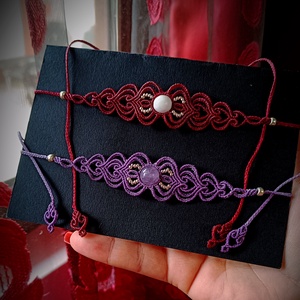 Choker micromacrame cu cristal natural și bilute - bijuterii - coliere - chockere - Artynos.ro