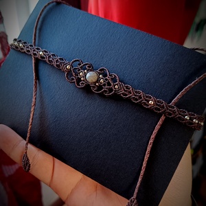 Choker maro minimalist delicat cu Labradorit  - Artynos.ro