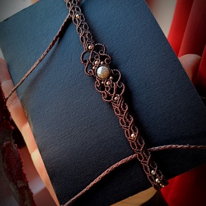 Choker maro minimalist delicat cu Labradorit  - bijuterii - coliere - chockere - Artynos.ro