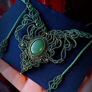 Colier victorian verde cu Aventurin  - Artynos.ro