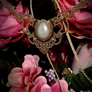 Colier choker delicat cuart roz  - bijuterii - coliere - chockere - Artynos.ro