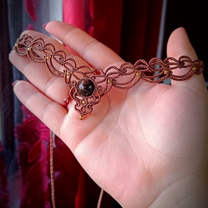 Choker cu cristal bronzit  - bijuterii - coliere - chockere - Artynos.ro Choker cu cristal bronzit  - bijuterii - coliere - chockere - Artynos.ro