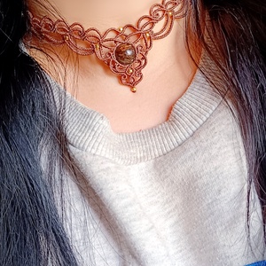 Choker cu cristal bronzit  - Artynos.ro
