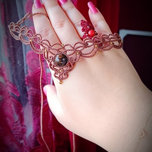 Choker cu cristal bronzit  - bijuterii - coliere - chockere - Artynos.ro Choker cu cristal bronzit  - bijuterii - coliere - chockere - Artynos.ro