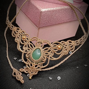 Colier Mistic Macrame Aventurin  - Artynos.ro