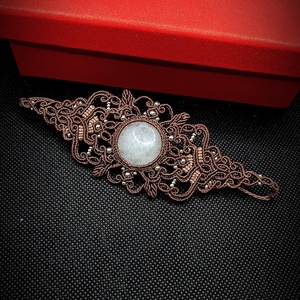 Brățară Amuleta  Micromacrame Cristal Cuart Roz - bijuterii - brățări - brățări din pietre semiprețioase - Artynos.ro