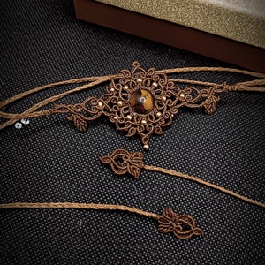 Colier mandala choker micromacrame cristal - bijuterii - coliere - chockere - Artynos.ro