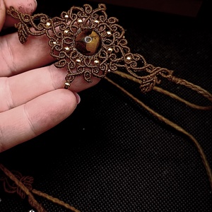 Colier mandala choker micromacrame cristal - bijuterii - coliere - chockere - Artynos.ro