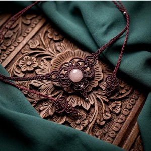 Colier Choker Minimalist Micromacrame Bohemian Cuart  - Artynos.ro