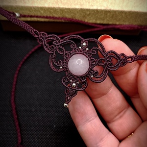 Colier Choker Minimalist Micromacrame Bohemian Cuart  - bijuterii - coliere - chockere - Artynos.ro